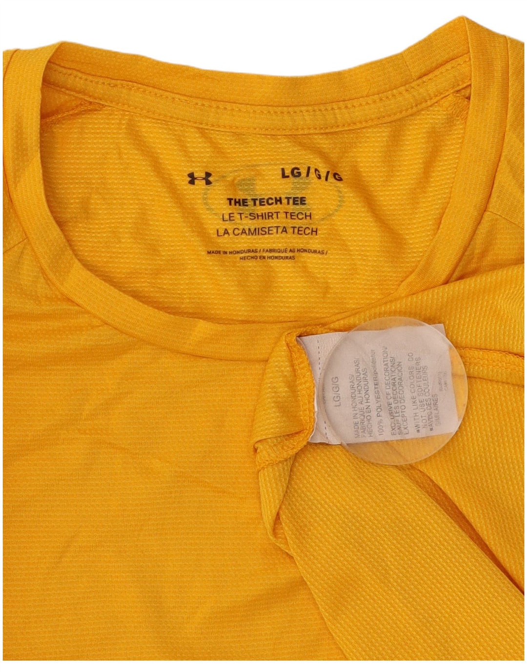 UNDER ARMOUR Męski T-shirt Top, duży, żółty, poliester