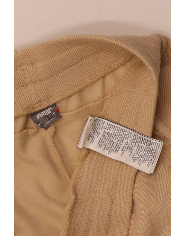 Męskie spodnie dresowe Puma Joggers, duże, beżowe, bawełniane