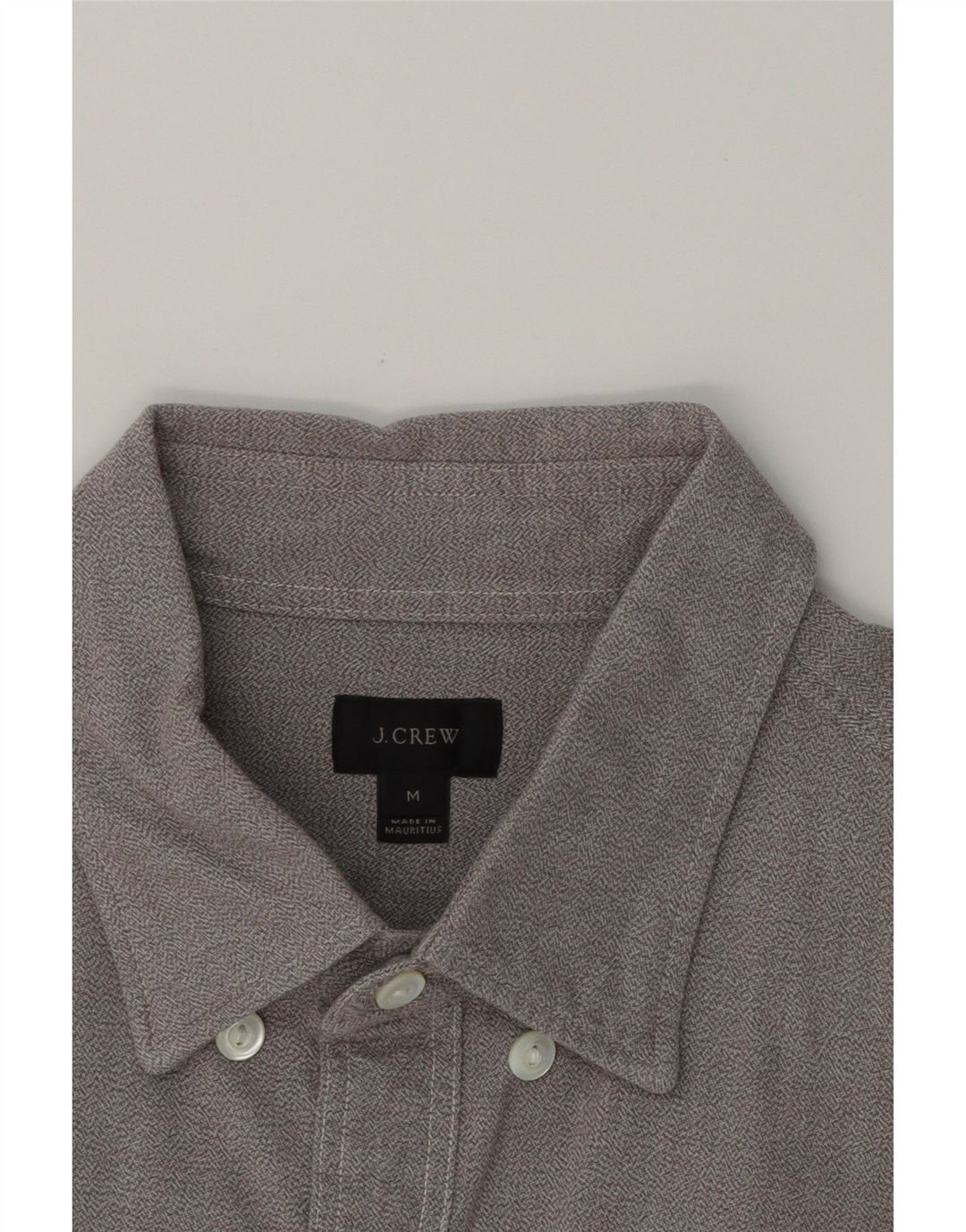 J. CREW Mens Shirt Medium Grey Cotton Vintage J. Crew and Second-Hand J. Crew from Messina Hembry 