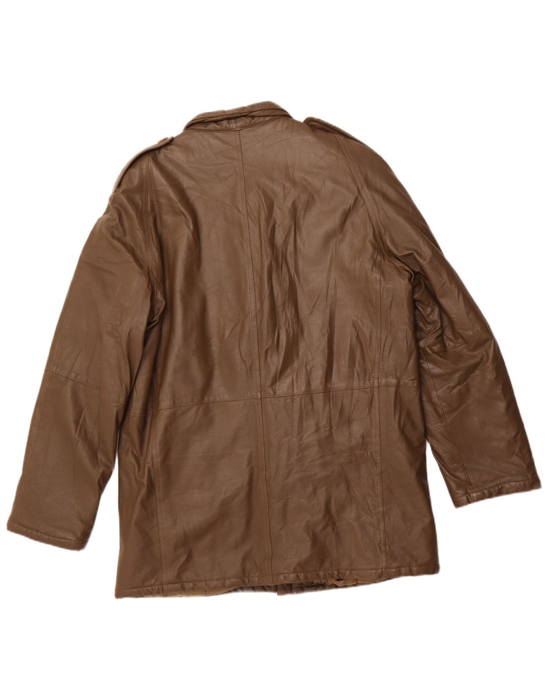 Vintage męska skórzana kurtka wojskowa UK 42 XL ze skóry khaki