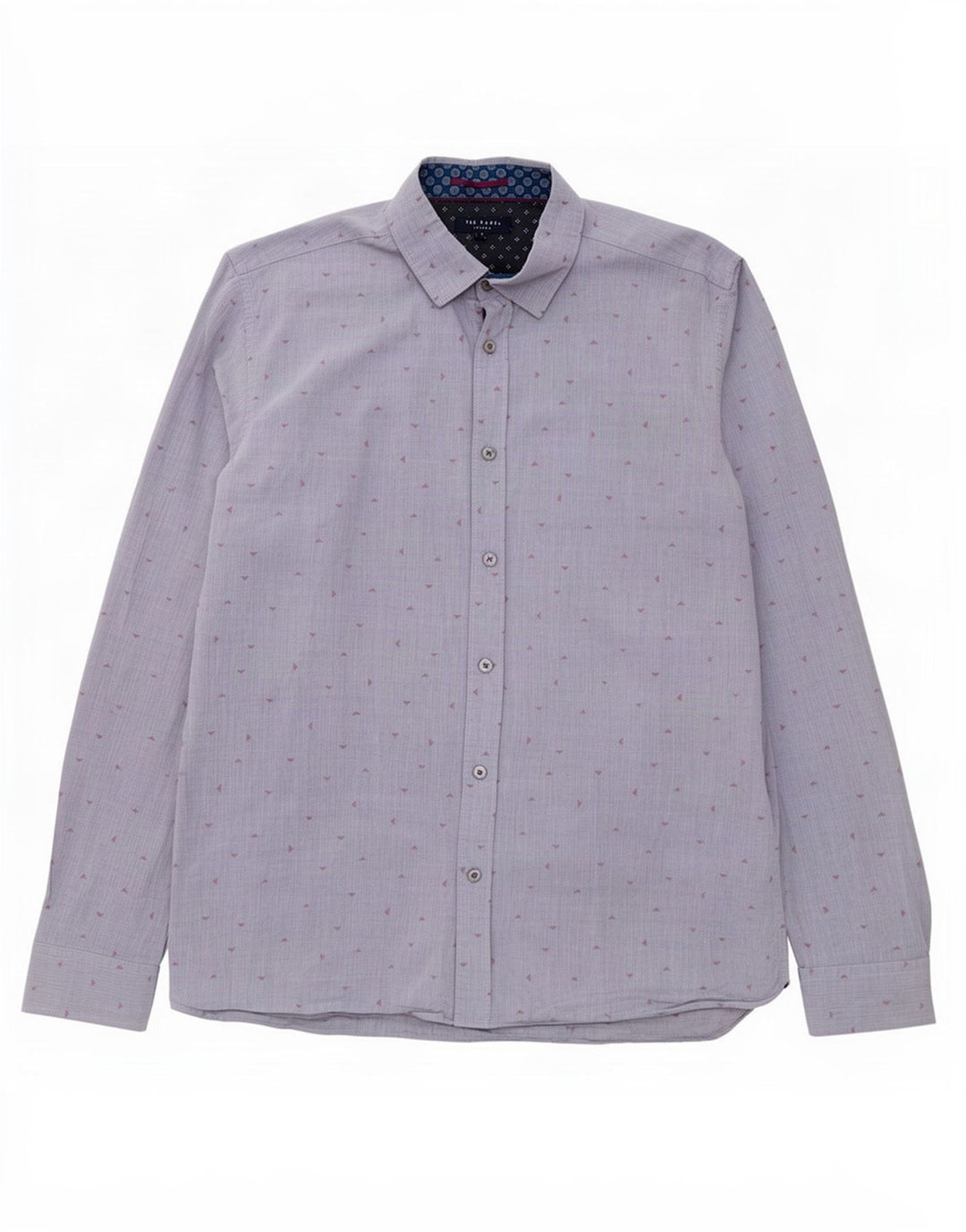Koszula męska Ted Baker w abstrakcyjny wzór, rozmiar 4, duża, szara, bawełniana