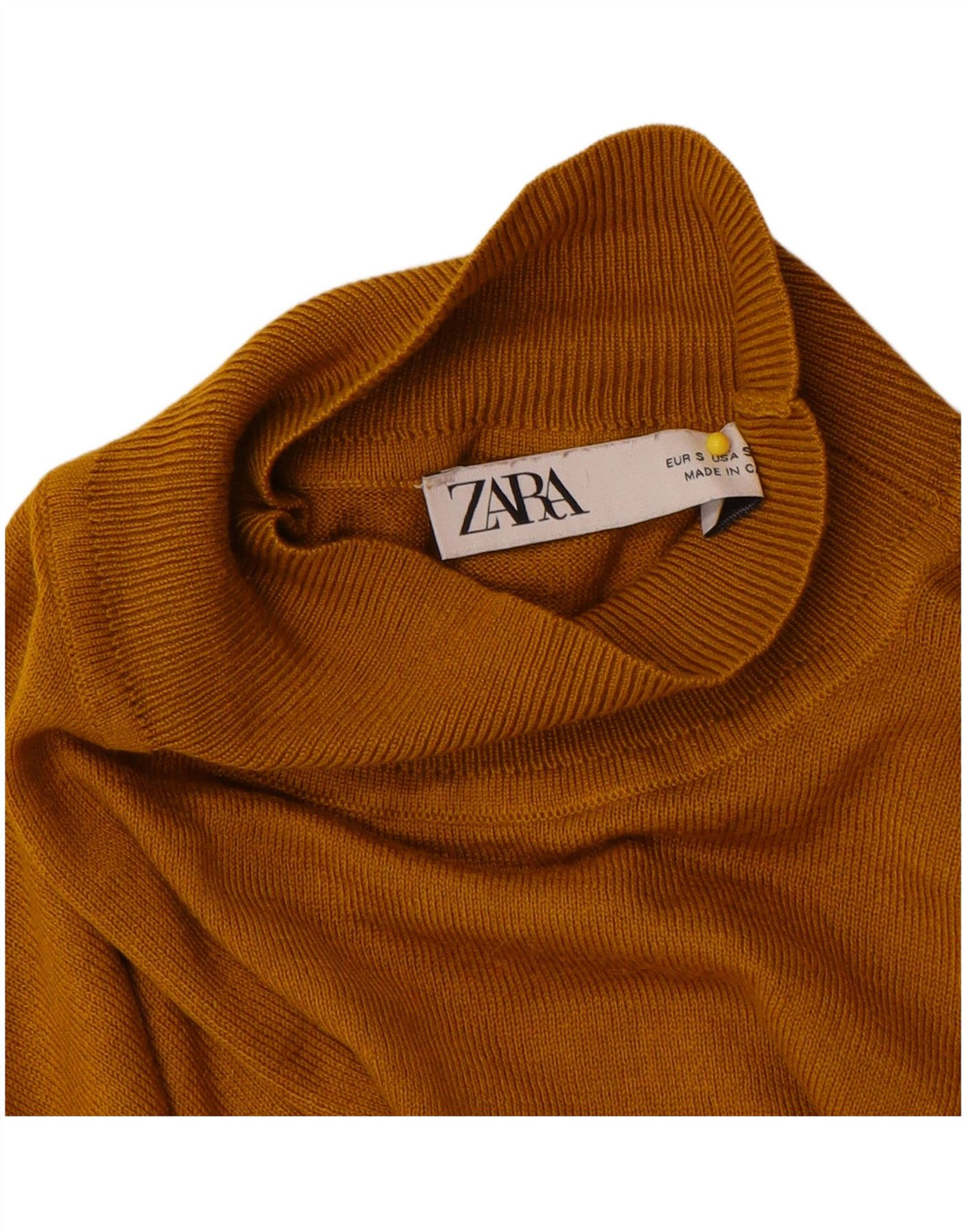 Sweter damski Zara z golfem UK 10 Small Beige
