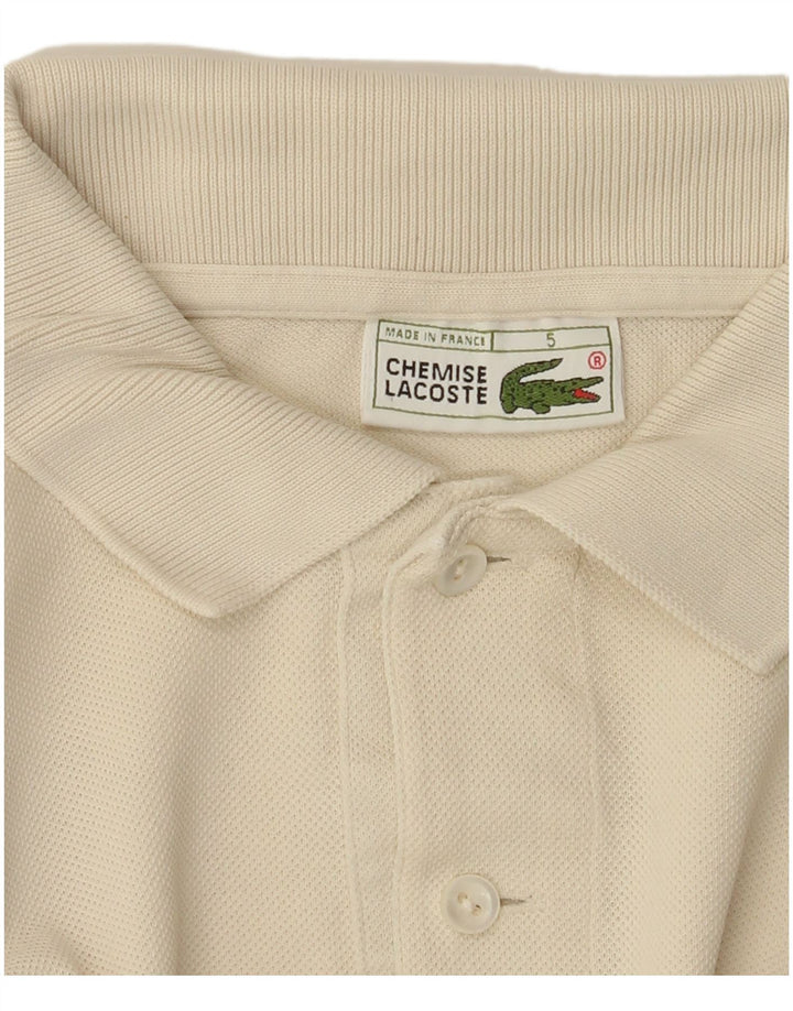 Męska koszulka polo LACOSTE, rozmiar 5, duża, beżowa
