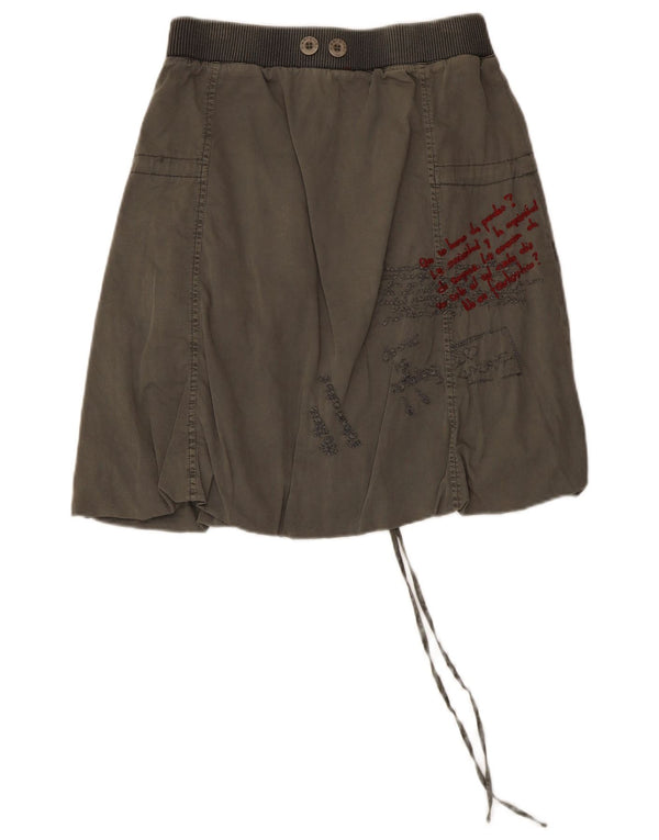 Damska spódnica Desigual Graphic Bubble EU 36 Small W28 Khaki Cotton