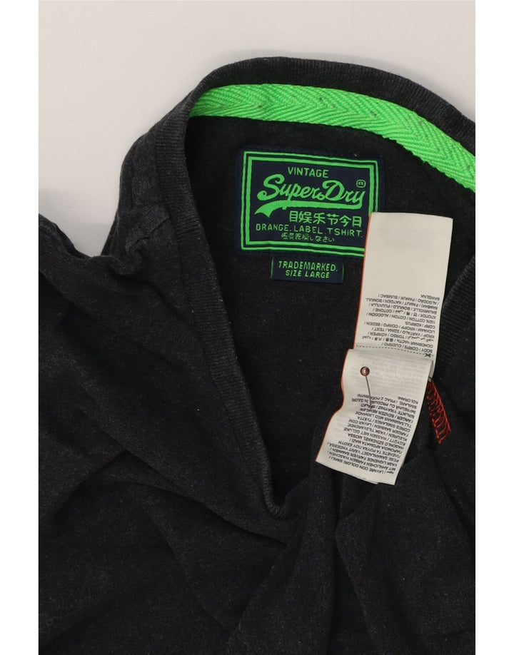 T-shirt damski SUPERDRY Top UK 16, duży, szary, bawełniany