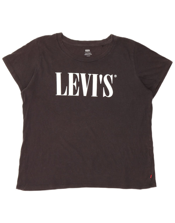 Damska koszulka z grafiką Levi's Top UK 18 XL czarna