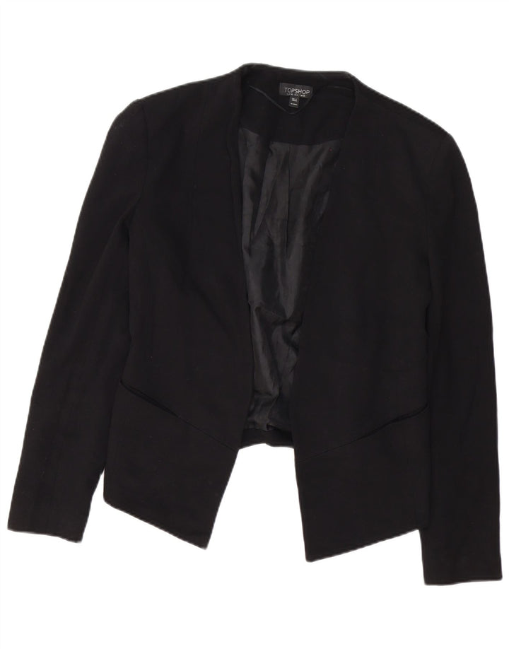 Damska marynarka Topshop Open Oversize UK 10 Small, czarna wiskoza