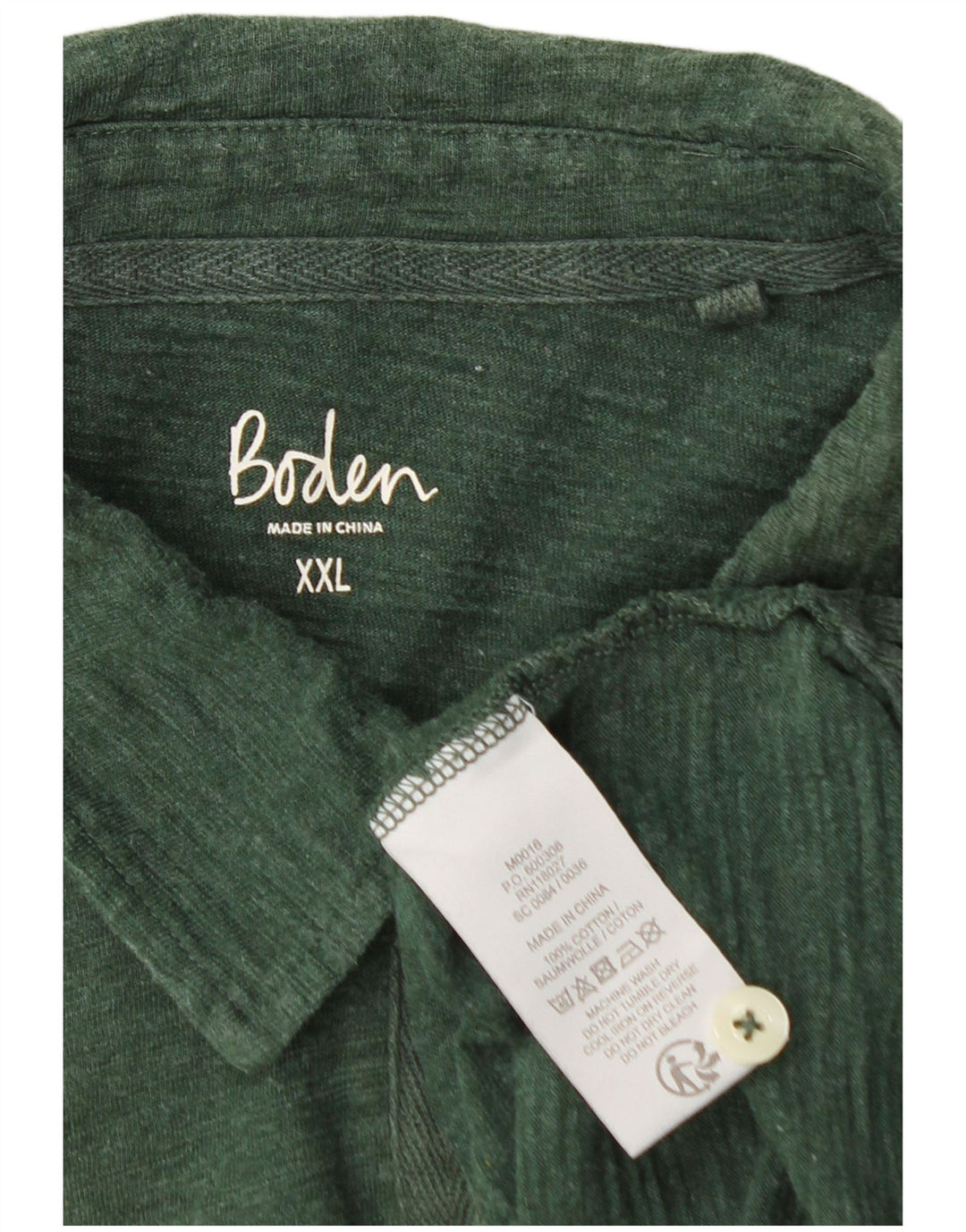 Męska koszulka polo z długim rękawem BODEN 2XL, zielona bawełna