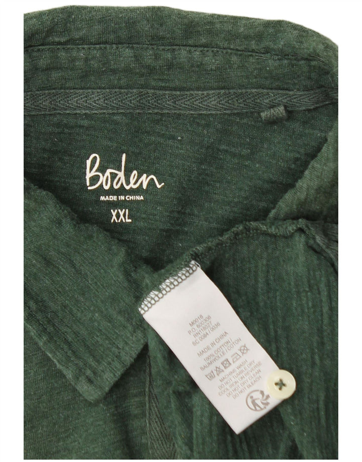 Męska koszulka polo z długim rękawem BODEN 2XL, zielona bawełna