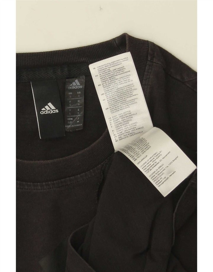 Męska koszulka z grafiką Adidas, mała, czarna, bawełniana
