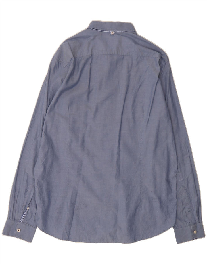 TED BAKER Mens Shirt Size 5 XL Blue Cotton Vintage Ted Baker and Second-Hand Ted Baker from Messina Hembry 