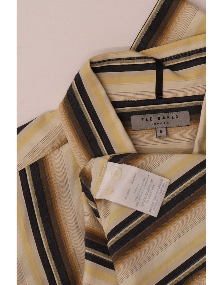 Koszula męska Ted Baker, rozmiar 6, 2XL, beżowa, bawełniana w paski