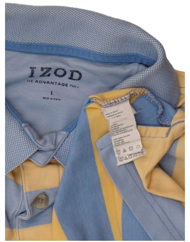Męska koszulka polo Izod, duża, niebieska, bawełniana