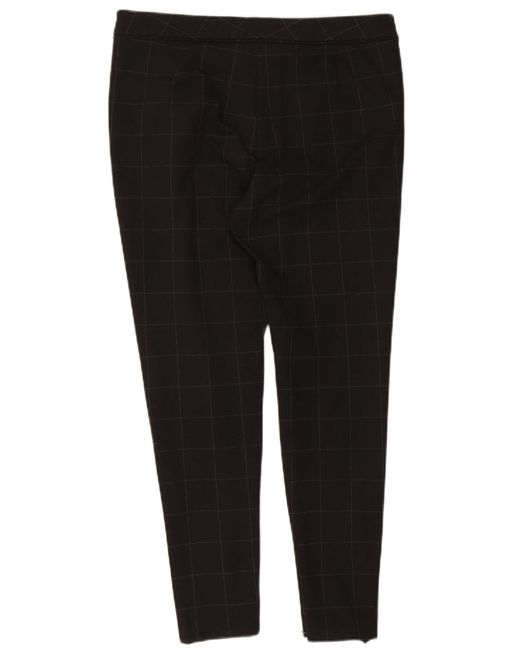 Marks & Spencer Damskie spodnie typu slim casual W34 L29 w czarną kratkę