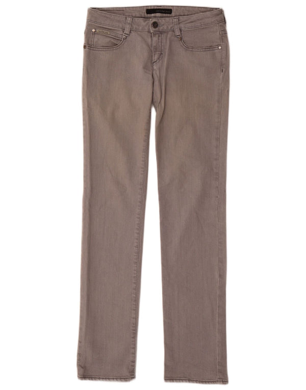 Damskie proste dżinsy CALVIN KLEIN W28 L33 Szara bawełna