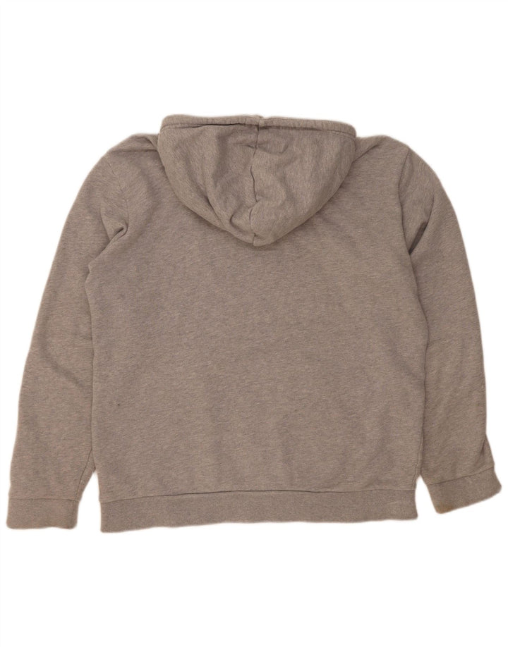 Męska bluza z kapturem Adidas, średnia, szara, bawełniana nakrapiana