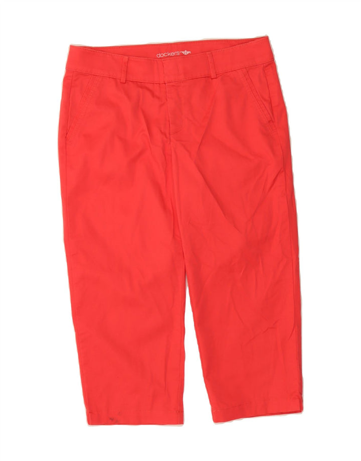 DOCKERS Womens Capri Trousers US 10 Large W32 L21 Red Cotton Vintage Dockers and Second-Hand Dockers from Messina Hembry 