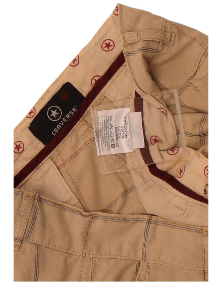 Męskie spodenki chino Converse Medium W32, beżowa, bawełniana krata
