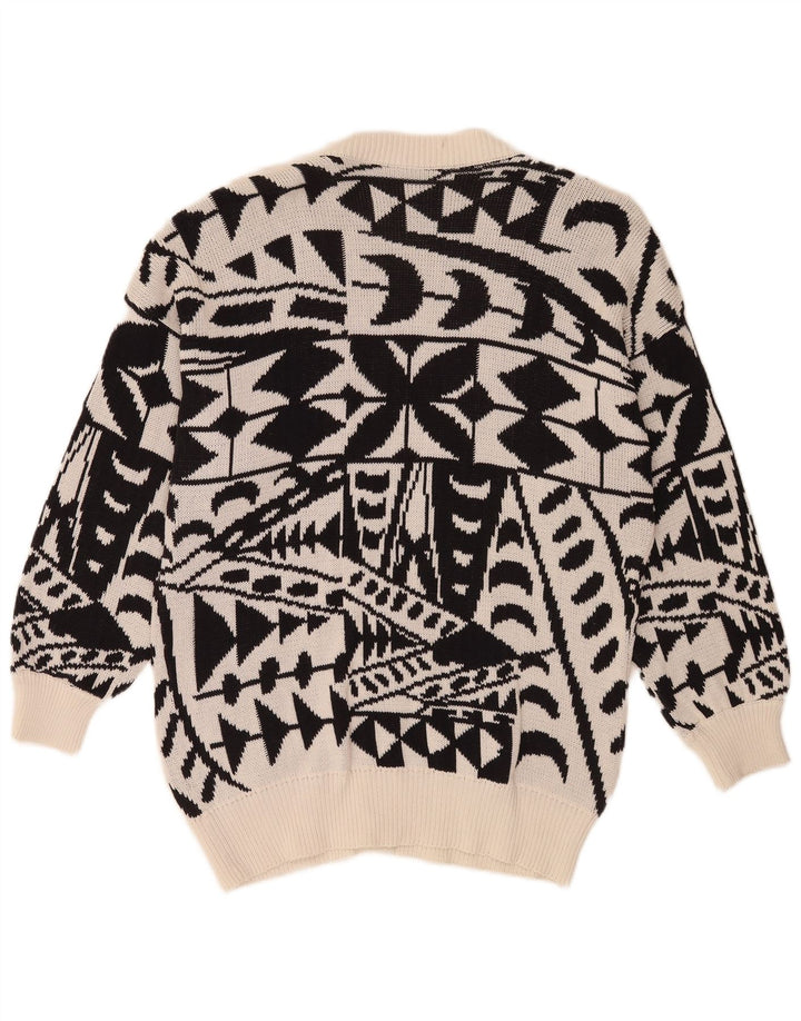 Damski sweter z długim rękawem Laurel IT 42 Średni czarny geometryczny retro