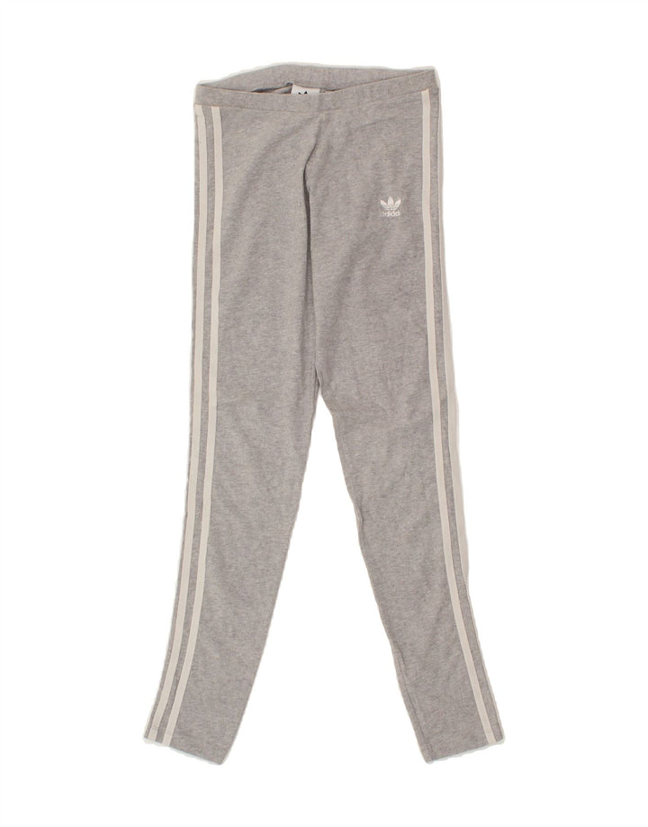 ADIDAS Womens Leggings UK 6 XS Grey Cotton Vintage Adidas and Second-Hand Adidas from Messina Hembry 