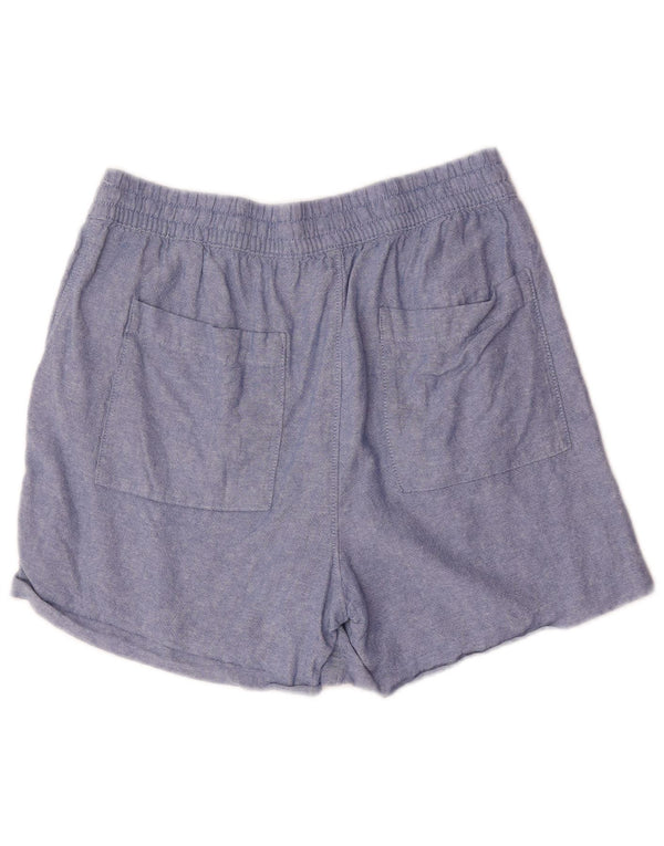 Damskie szorty Marks & Spencer UK 12 Medium W30 Niebieskie lniane