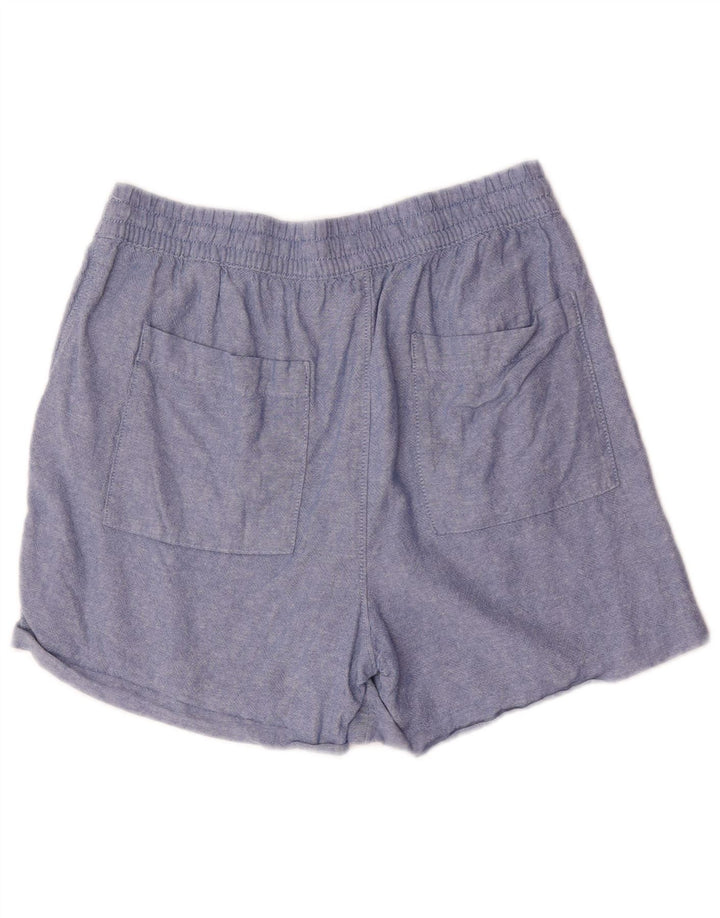 Damskie szorty Marks & Spencer UK 12 Medium W30 Niebieskie lniane