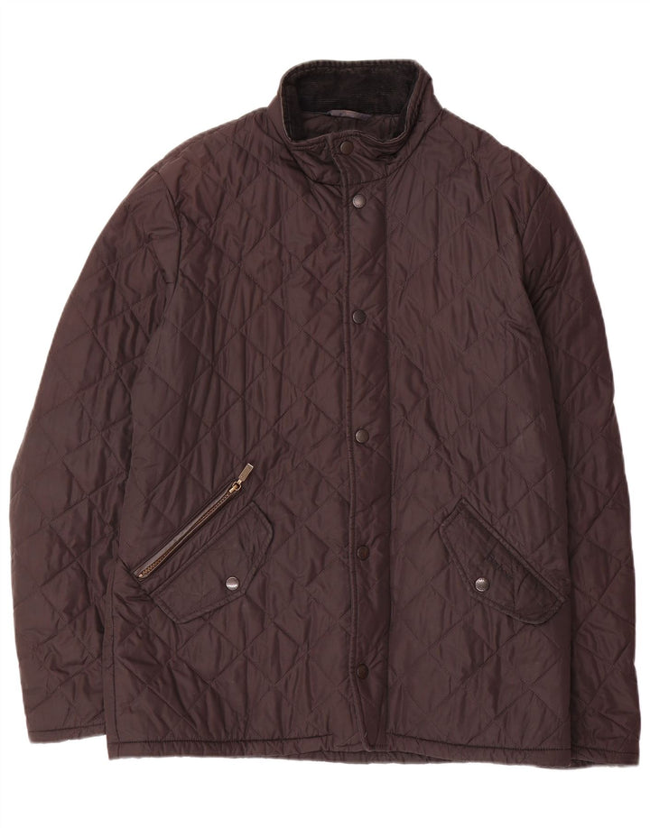 Męska pikowana kurtka BARBOUR UK 36, mała, czarna, z poliestru