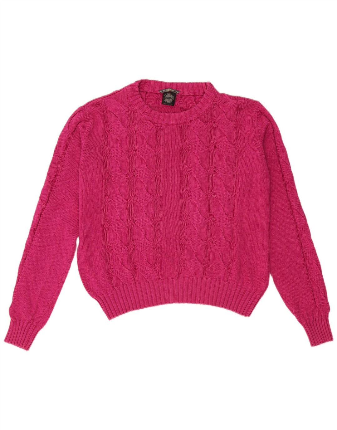 COLMAR Damski sweter typu Crop Oversize z okrągłym dekoltem UK 10 Small Pink