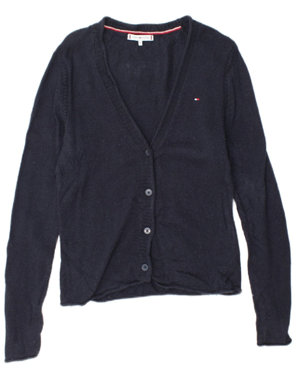 Sweter damski Tommy Hilfiger rozpinany UK 6 XS, granatowo-wełniany