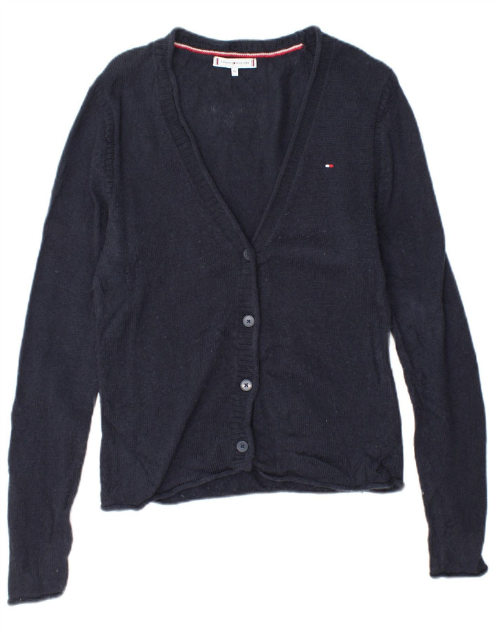 Sweter damski Tommy Hilfiger rozpinany UK 6 XS, granatowo-wełniany