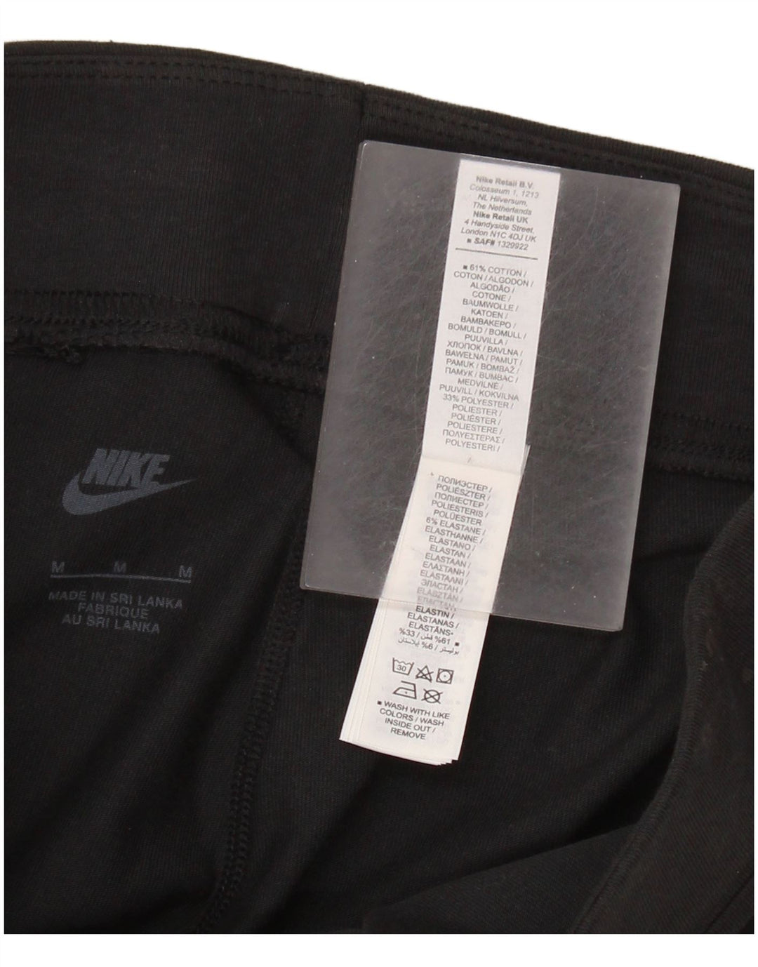 Damskie legginsy NIKE Graphic UK 12, średnie czarne, bawełniane