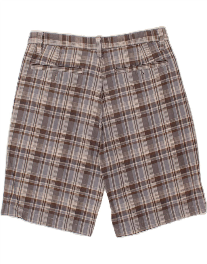 EDDIE BAUER Mens Chino Shorts W33 Medium Grey Check Cotton Vintage Eddie Bauer and Second-Hand Eddie Bauer from Messina Hembry 