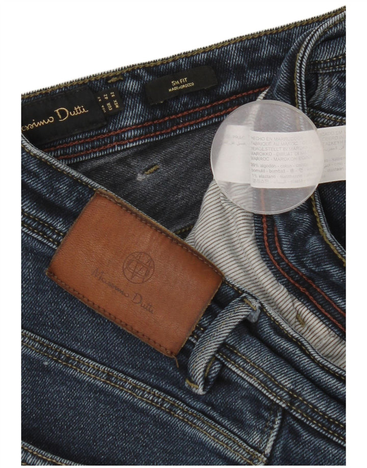 Jeansy męskie Massimo Dutti EU 42 Large W32 L31 Niebieskie bawełniane