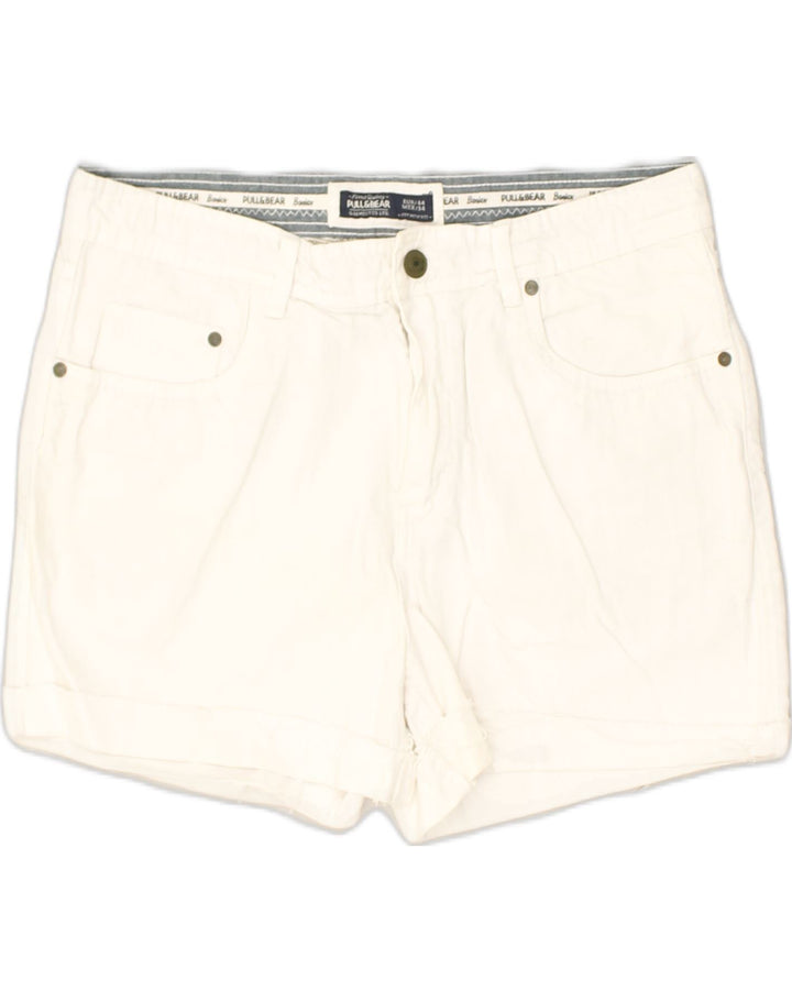 PULL & BEAR Womens Casual Shorts IT 44 Medium W34  White Cotton | Vintage Pull & Bear | Thrift | Second-Hand Pull & Bear | Used Clothing | Messina Hembry 