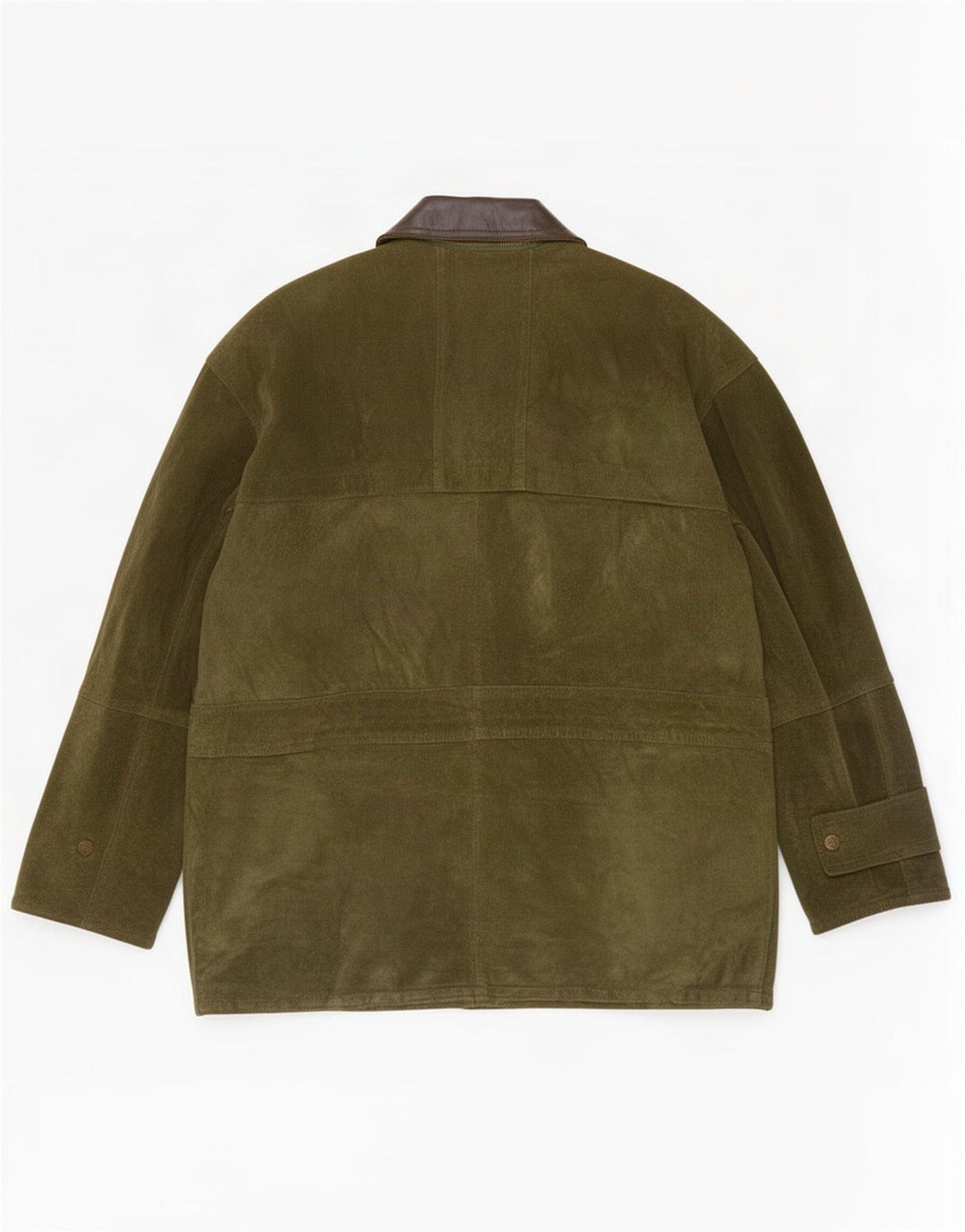 Zamszowa kurtka męska w stylu vintage IT 54 2XL Skóra khaki