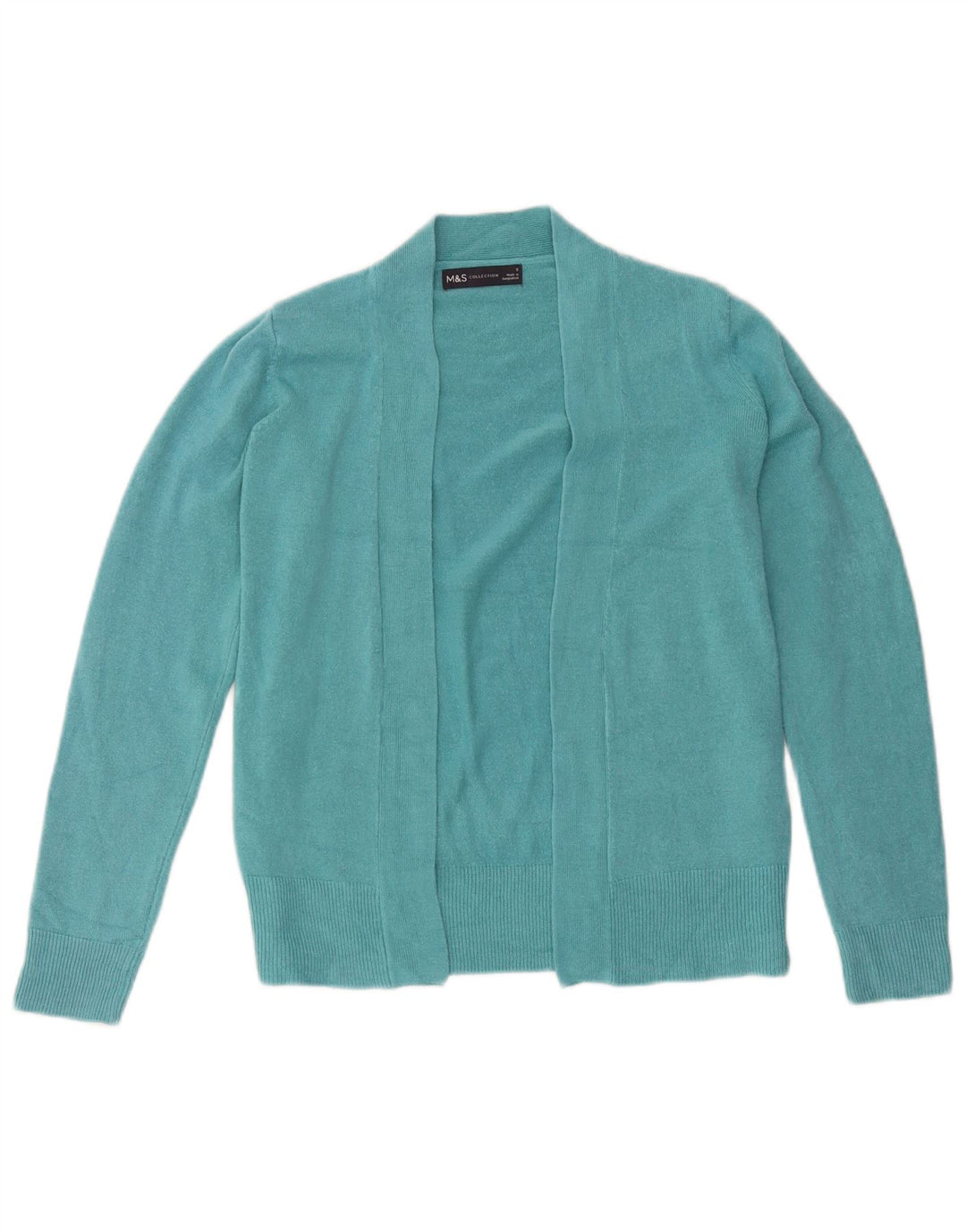 Marks & Spencer Damski sweter rozpinany UK 10 Mały turkusowy akryl