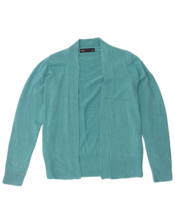 Marks & Spencer Damski sweter rozpinany UK 10 Mały turkusowy akryl