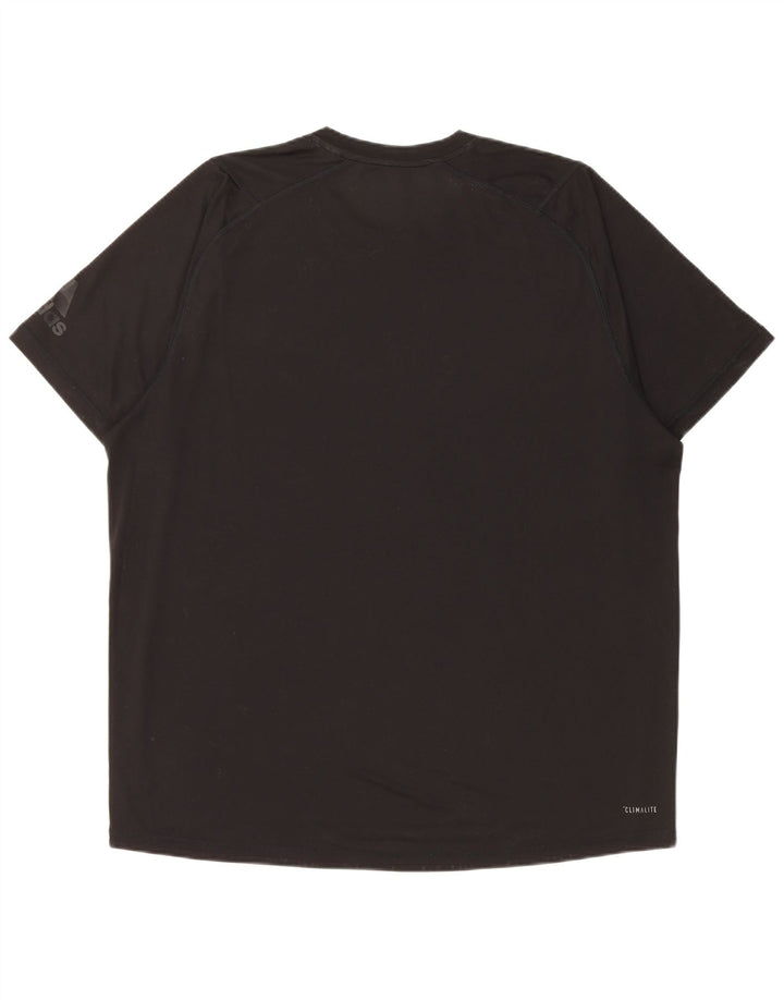 Adidas Męska koszulka Climalite Graphic Top XL Czarny poliester