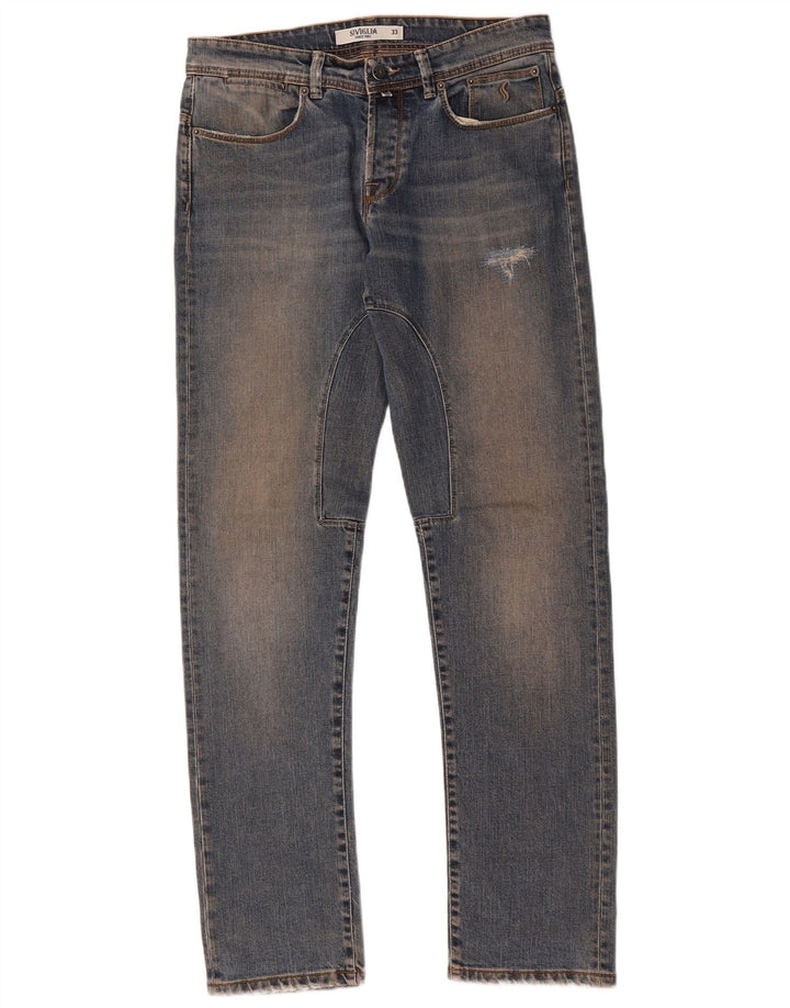 SIVIGLIA Womens Slim Jeans W33 L33 Blue Cotton