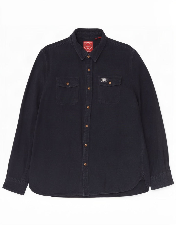 Męska koszula dżinsowa Superdry 2XL, granatowa, bawełniana