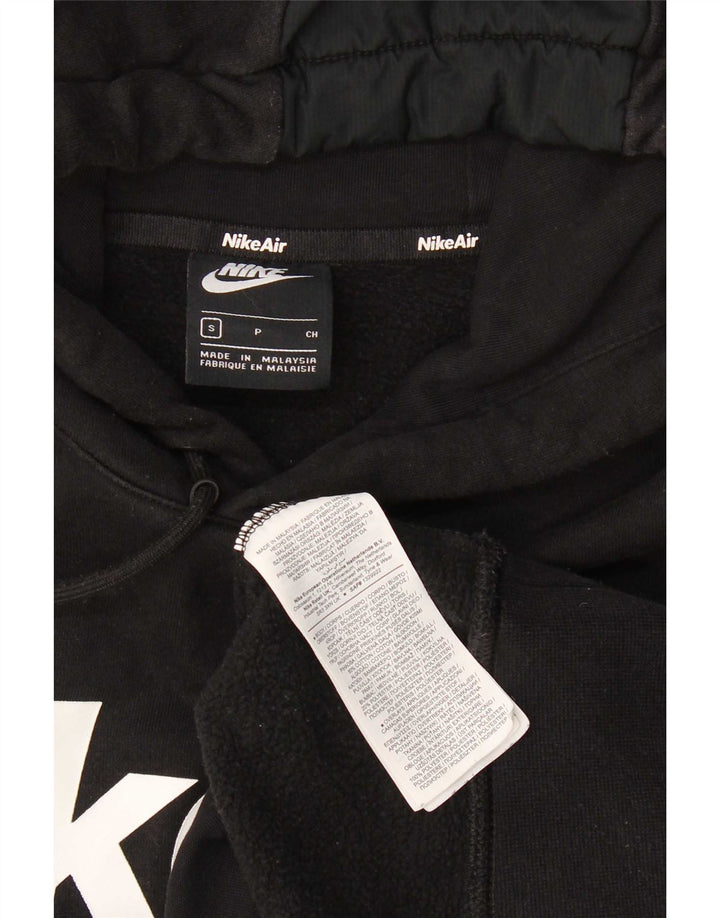 Męski sweter z kapturem Nike z grafiką, mały, czarny, bawełniany