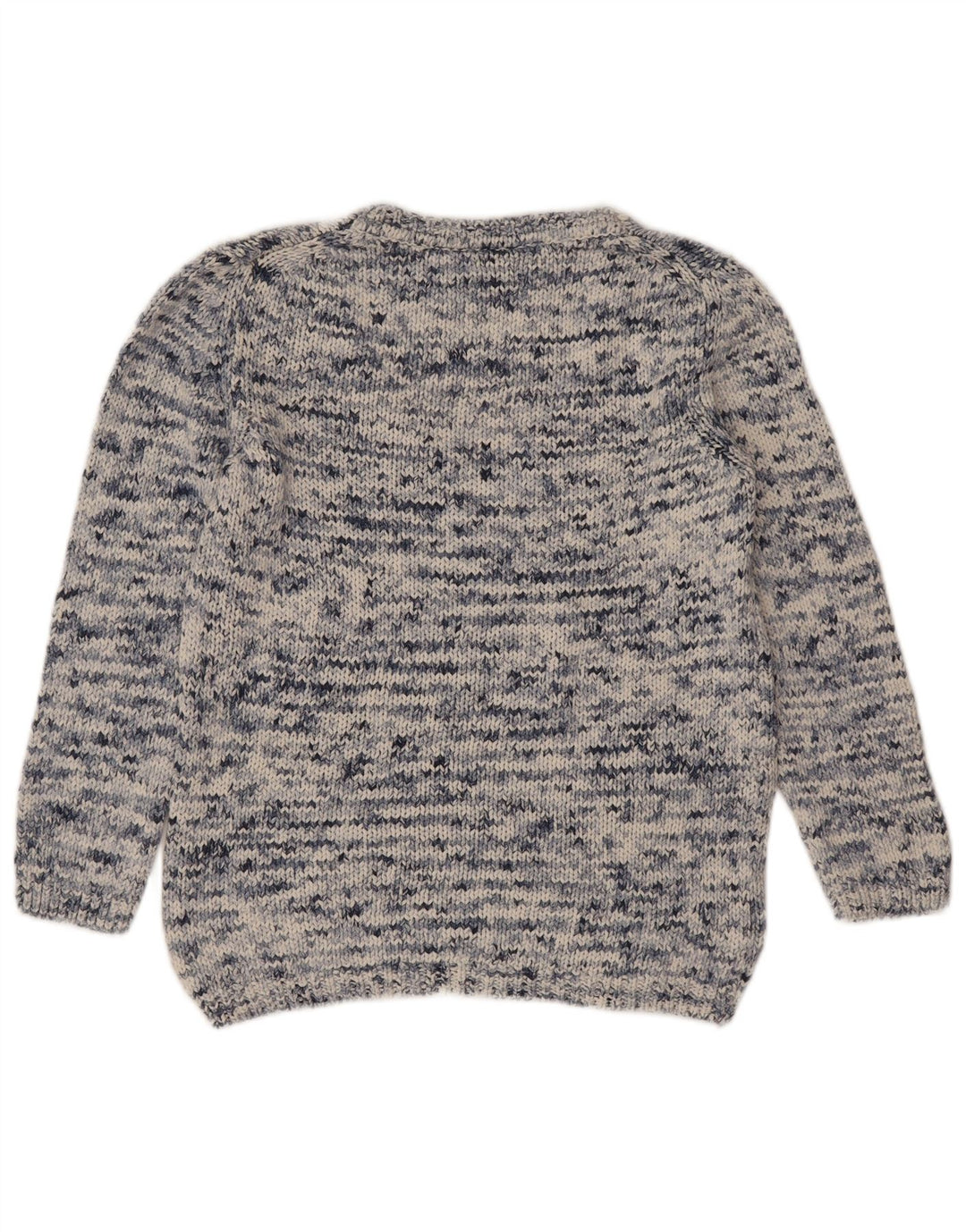 Sweter damski Massimo Dutti z dekoltem w kształcie litery V, UK 10, mały, niebieski, nakrapiany