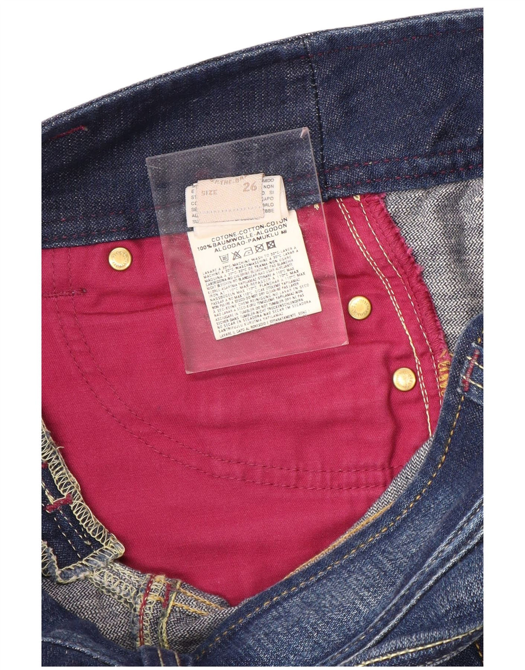 DIESEL Damskie jeansy Bootcut W26 L29 Niebieskie bawełniane