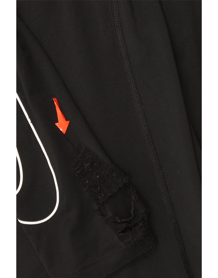Męska koszulka Nike Dri Fit z grafiką, długim rękawem, średni czarny poliester