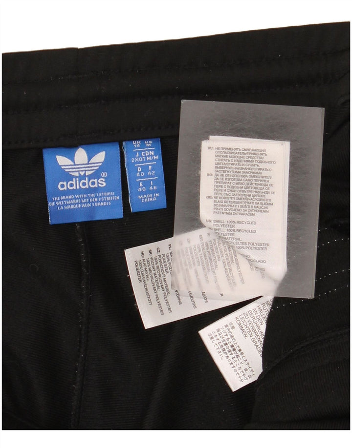 Damskie spodnie dresowe Adidas UK 14, duże, czarne, poliestrowe