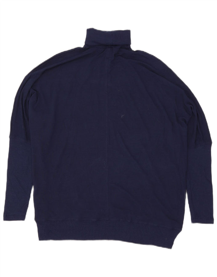 Damski sweter oversize Zara z golfem UK 10, mały, granatowy