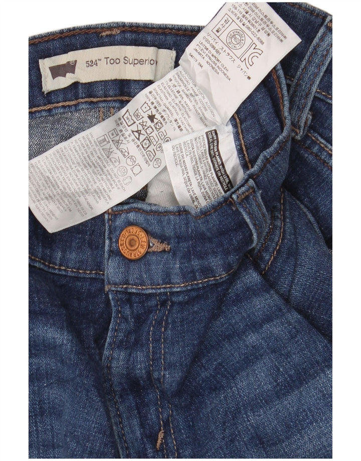 Damskie jeansy Levi's 524 Super Low Bootcut W31 L30 Niebieska bawełna