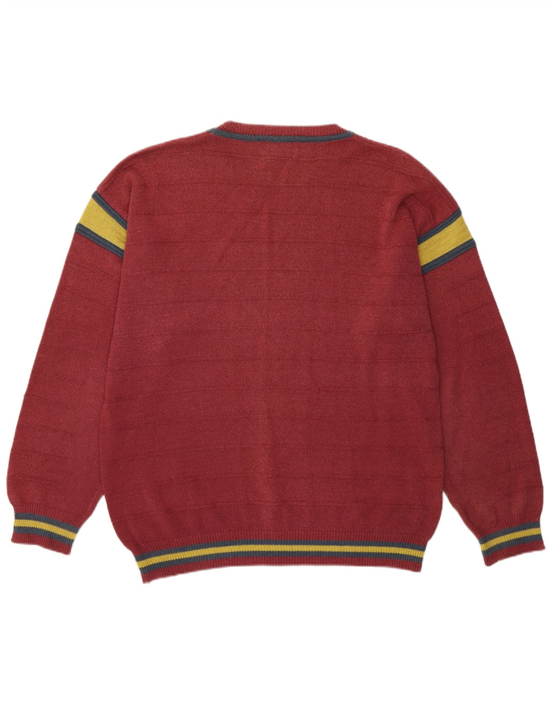 Vintage męski sweter z wycięciem pod szyją, duży, różowy kolor