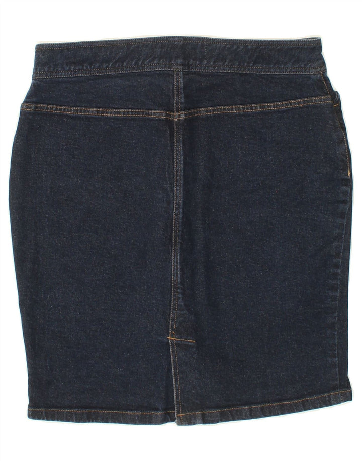 CHAPS Womens Denim Skirt US 8 Medium W32 Navy Blue Cotton Vintage Chaps and Second-Hand Chaps from Messina Hembry 