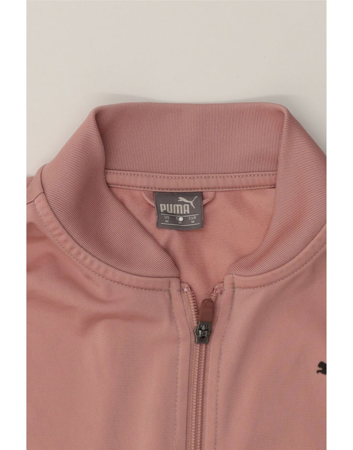 PUMA Womens Tracksuit Top Jacket UK 14 Medium Pink Colourblock Polyester Vintage Puma and Second-Hand Puma from Messina Hembry 